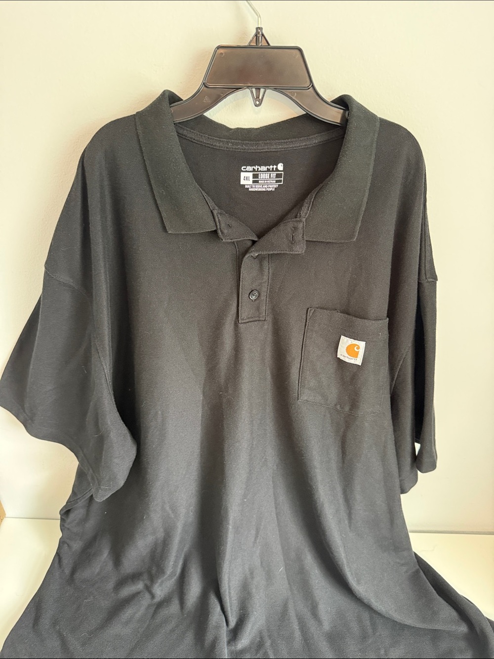 Carhartt Black Short-Sleeve Pocket Polo - 4XL